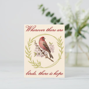 Fågelinspirationsoffert, fåglarnas Blommigt Vykort