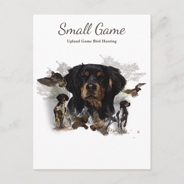 Fågeljakt, fågeljakt i Upland Game Bird Hunting Vykort (Framsida)