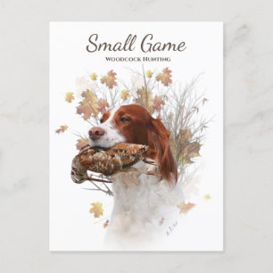 Fågeljakt, jakt på träkuskar och hund helg vykort