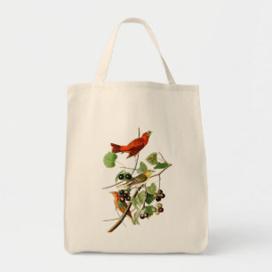 FågelJohn James Audubon för sommar röda fåglar Tygkasse