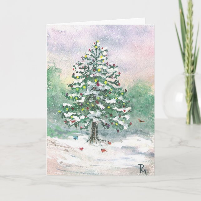 "Fågeljulen" Helgkort (Framsida)