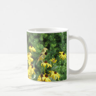 Fågelkaffe Kopp, vacker Gult Kaffemugg