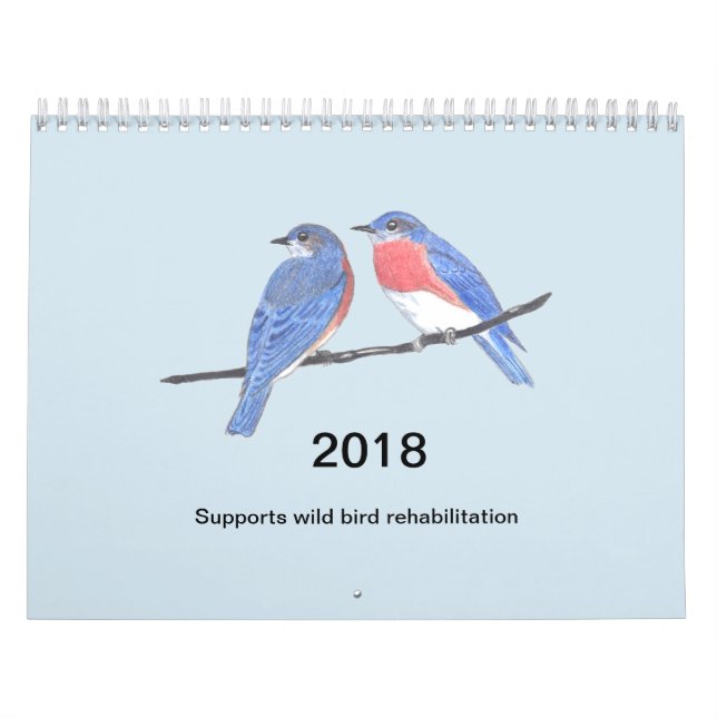 Fågelkalender 2018 kalender (Omslag)