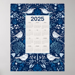 Fågelkalender 2025 poster