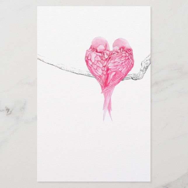 Fågelkärlek Brevpapper (Framsida)