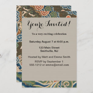 Fågelkinesisk antikskretor inbjudningar