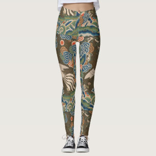 Fågelkinesisk antikskretor leggings