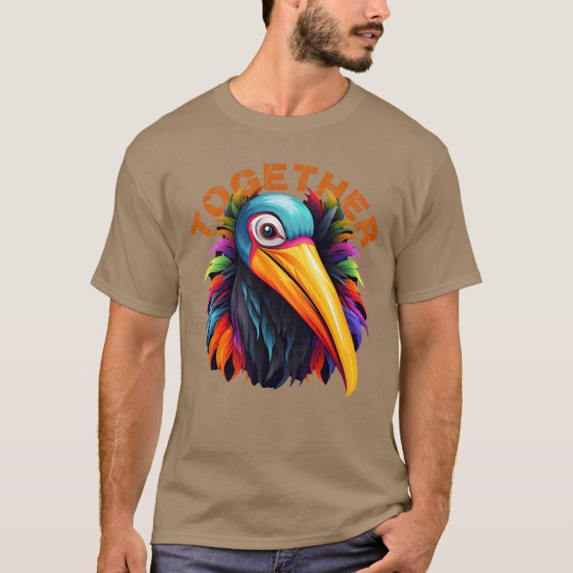 Fågelkonst Vibranco Fågeldesign - familj T Shirt (Framsida)