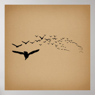 Fågelkonst Vintage Art Poster