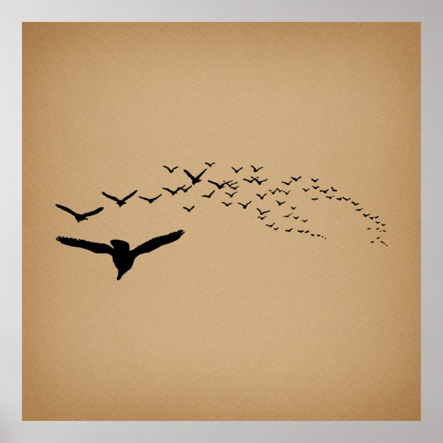 Fågelkonst Vintage Art Poster (Framsidan)