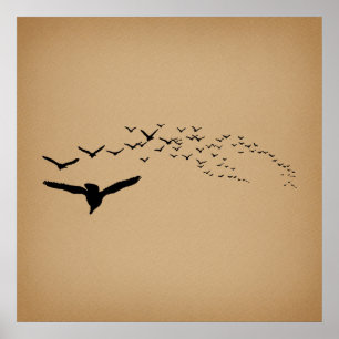 Fågelkonst Vintage Art Poster