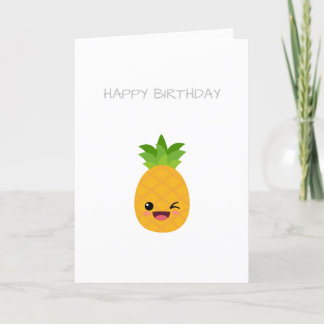 Fågelkort för ananas tack kort