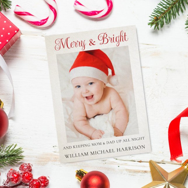 Fågelkort för ljus i Baby vid jute på jul (Skapare uppladdad)