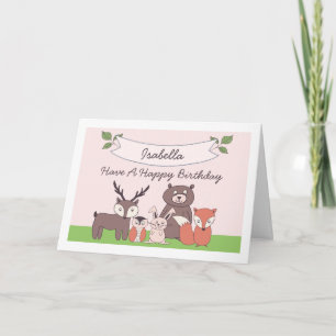 Fågelkort för matlagningsdjur (Cute Girls Woodland Kort