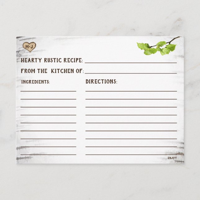 Fågelkort för möhippa av rustik  i träd vykort (Framsida)