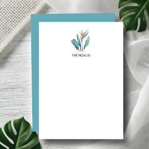 Fågelkort för Paradis Note Card with Kuvert Tropic Anteckningskort