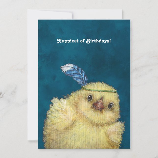 Fågelkort med platta Peep-kort Kort (Framsida)