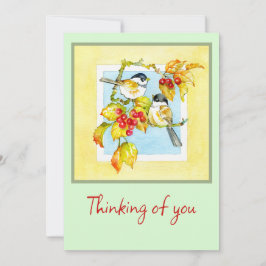 Fågelkort när som helst tack kort