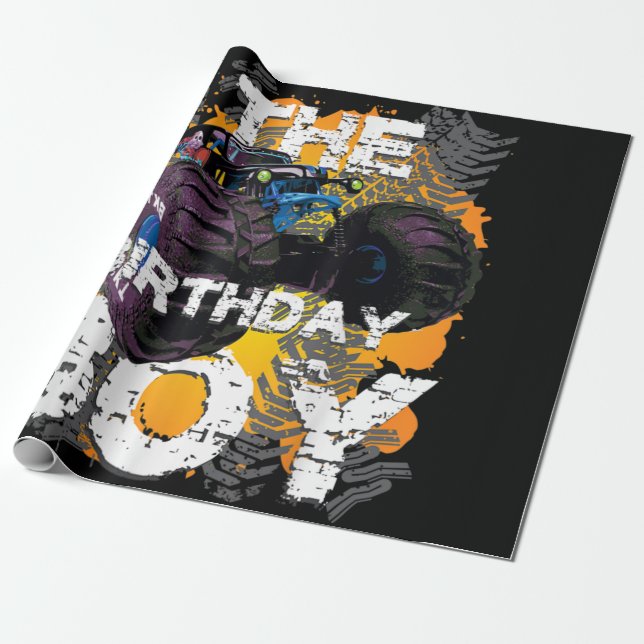 Fågelkotten Monster Lastbil matchande familj Presentpapper (Utrullad)