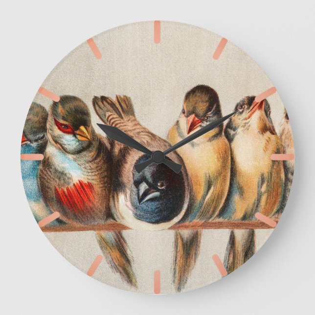 Fågellinje och duvlinje stor klocka (Framsida)