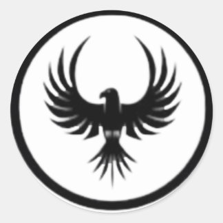 Fågellogotyp Runt Klistermärke