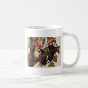 Fågelmålning av Audubon Pileated Woodpecker Bird P Kaffemugg