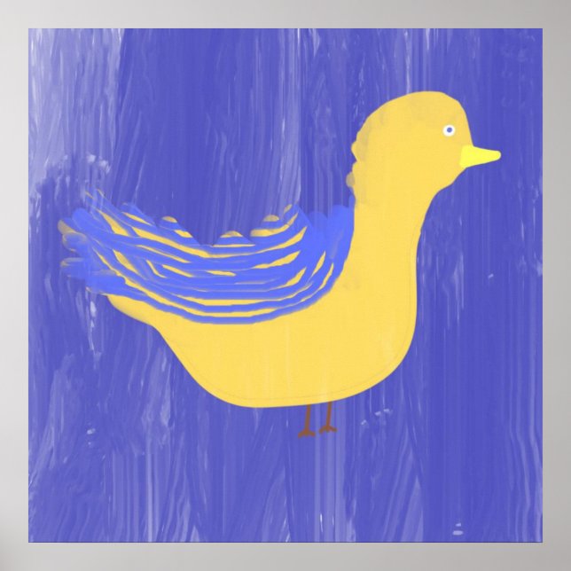 fågelmålning poster (Framsidan)