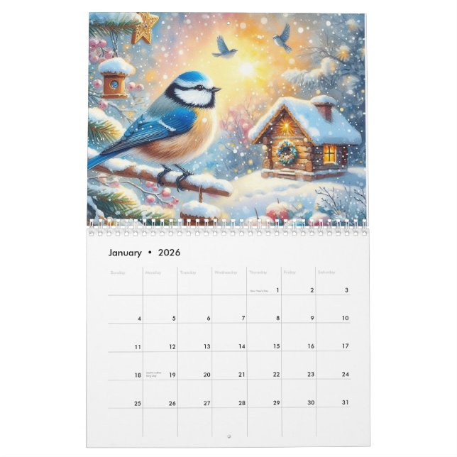 Fågelmålningar Kalender (Jan 2026)