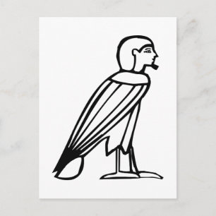 Fågelman (Soul), egyptisk hieroglyf Vykort