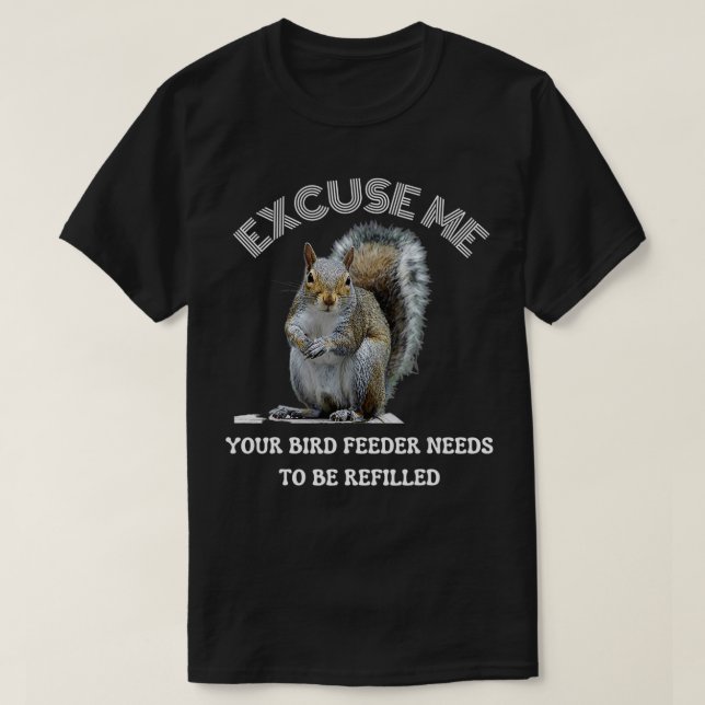 Fågelmataren är tom, lustig japa Älskare T Shirt (Design framsida)