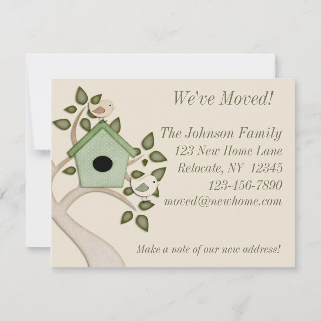 Fågelmeddelande om Flytta Meddelande (Framsida)