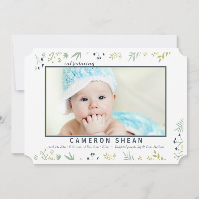 Fågelmeddelande om små blommor meddelande (Framsida)