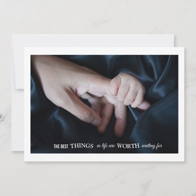 Fågelmeddelande om Tender Touch Photo Birth Meddelande (Framsida)