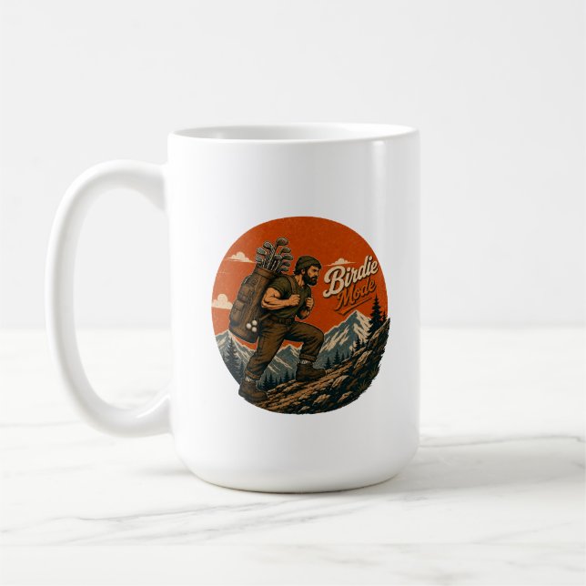 Fågelmode Vintage Golfäventyrsmugg Kaffemugg (Vänster)