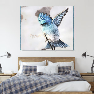 Fågelmodeller: Mountain Bluebird 01-02 Canvastryck
