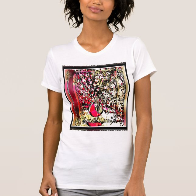 Fågelmodeller: Söt Peacocks 01 T Shirt (Framsida)