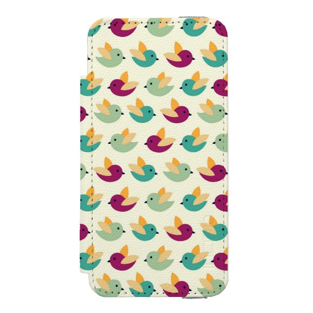 Fågelmönster Incipio iPhone Wallet Skal (Folio Framsidan)