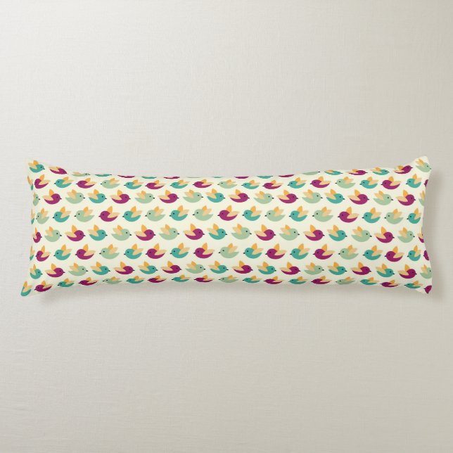 Fågelmönster Kroppskudde (Framsidan)