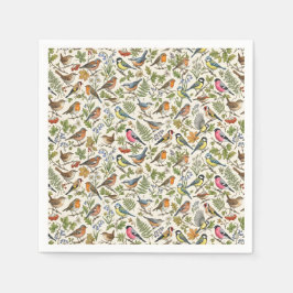 Fågelmönster Pappersservett