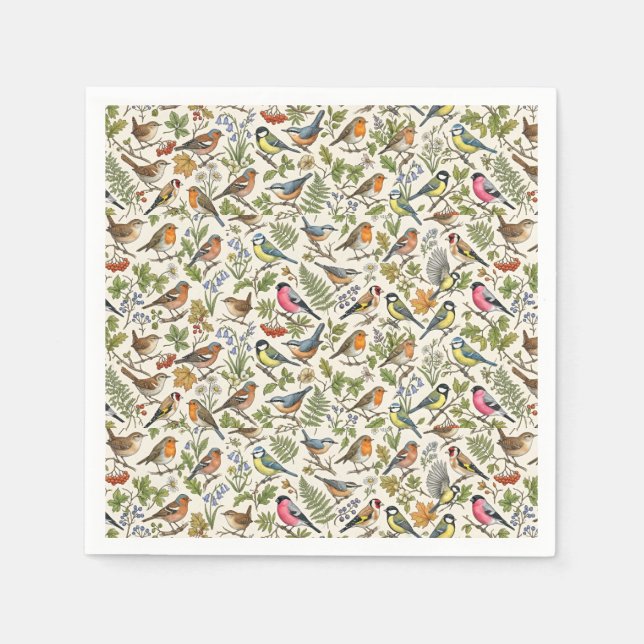 Fågelmönster Pappersservett (Framsidan)