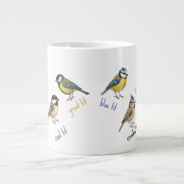 Fågelmugg – Trädgårdsfåglar Vattenfärg kaffekopp Jumbo Mugg