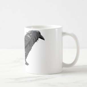 Fågeln för kråka~-kråkor skräddarsy mallen kaffemugg