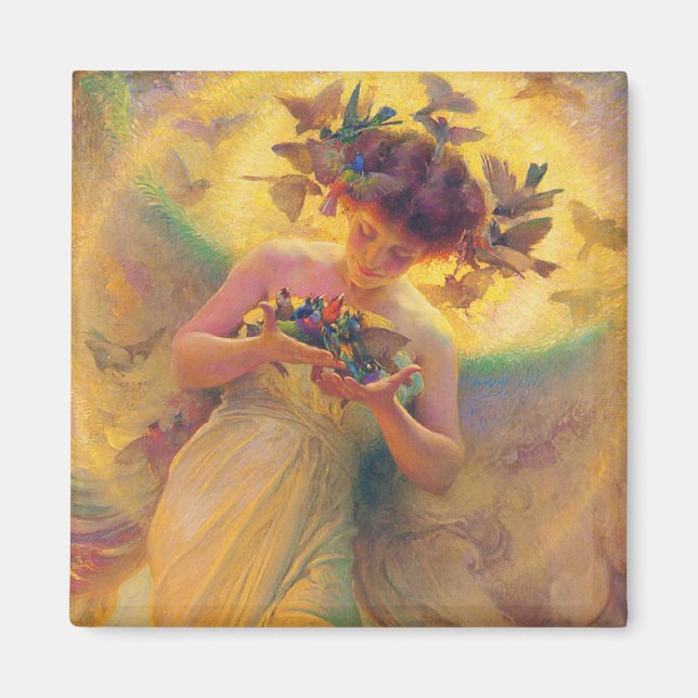 Fågeln Franz Dvorak 1910 Magnet (Framsidan)