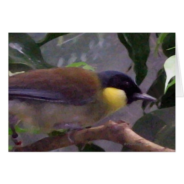 Fågeln Hälsningskort (Framsidan Horizontal)