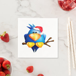 Fågeln i Pappra Napkins i tomten Pappersservett