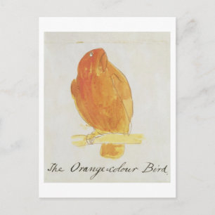 Fågeln med orange färg, från 'Sixteen Drawings of Vykort