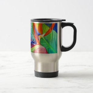 Fågeln på den tropiska konsten Paradise Strelitzia Resemugg
