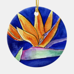 Fågeln på Paradise Flower Artwork Ornament Penda