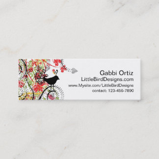 Fågeln profilerar kortet som knyter kontakt kortet mini visitkort