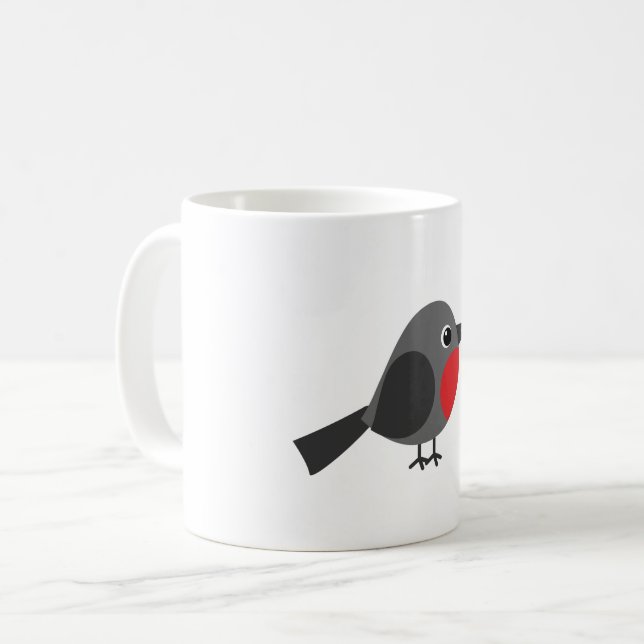 Fågeln - Robin Kaffemugg (Framsida vänster)